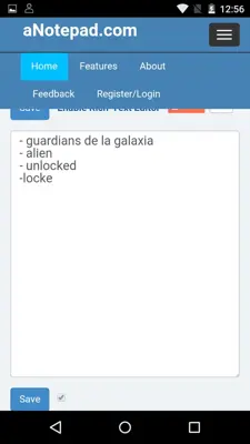 NotePad android App screenshot 4